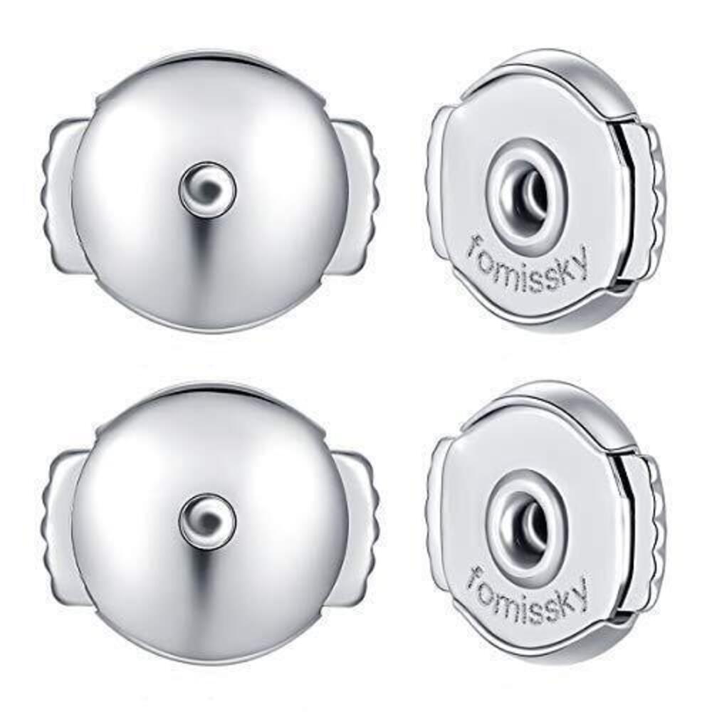 3756 Locking Earring Backs for Studs, 2 Pairs Secure Spring Earing Backs